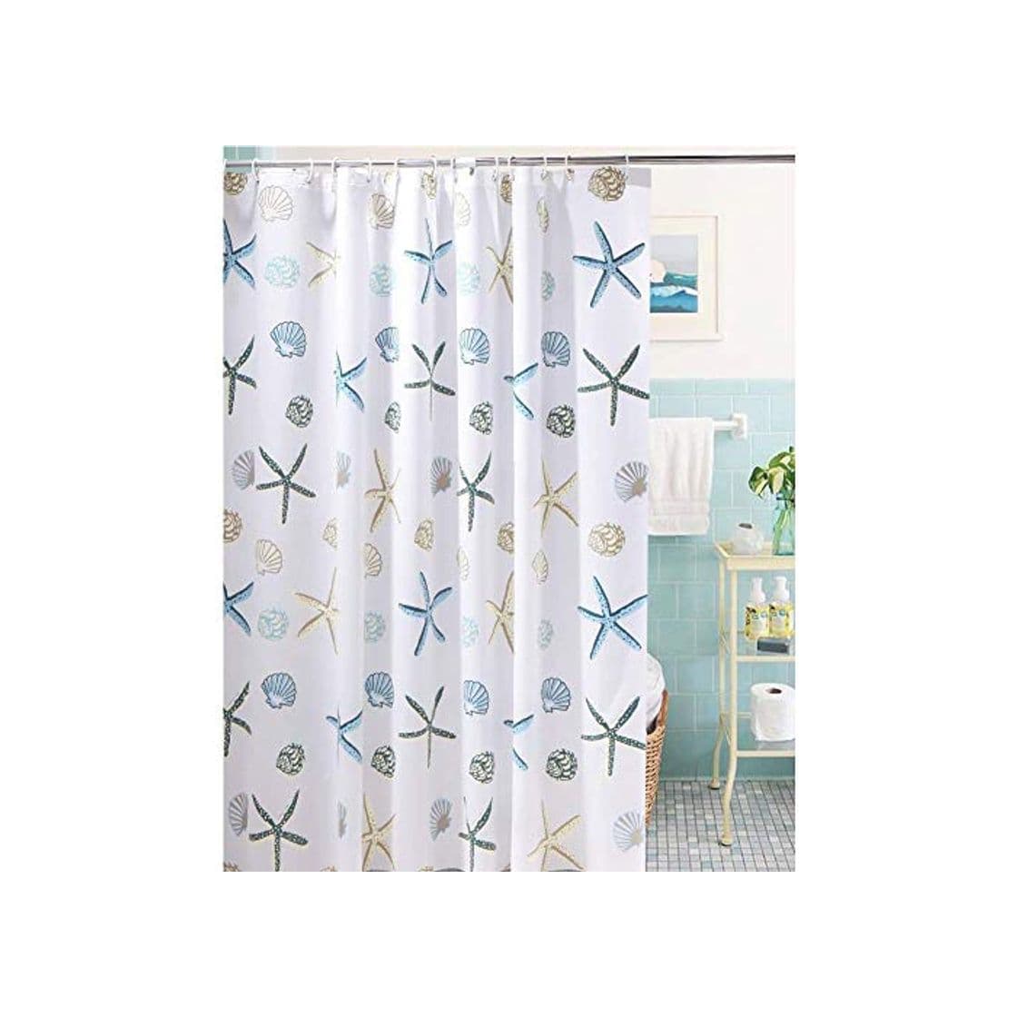 Producto Meiosuns Cortina de baño Peva Blanco, Impermeable y Resistente al Moho, Cortinas