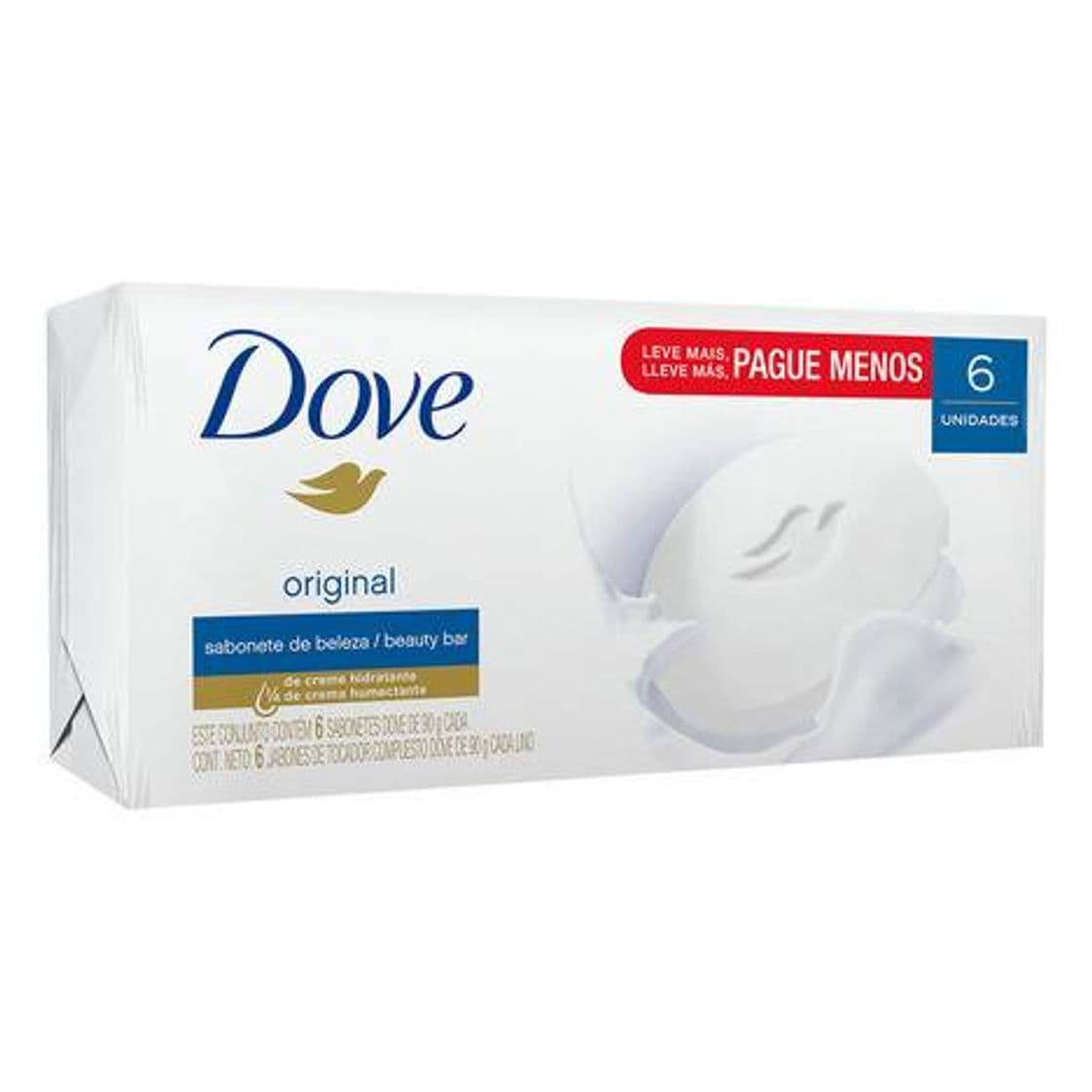 Moda Sabonete em Barra Corporal Dove Original 90g 6 Unidades ...