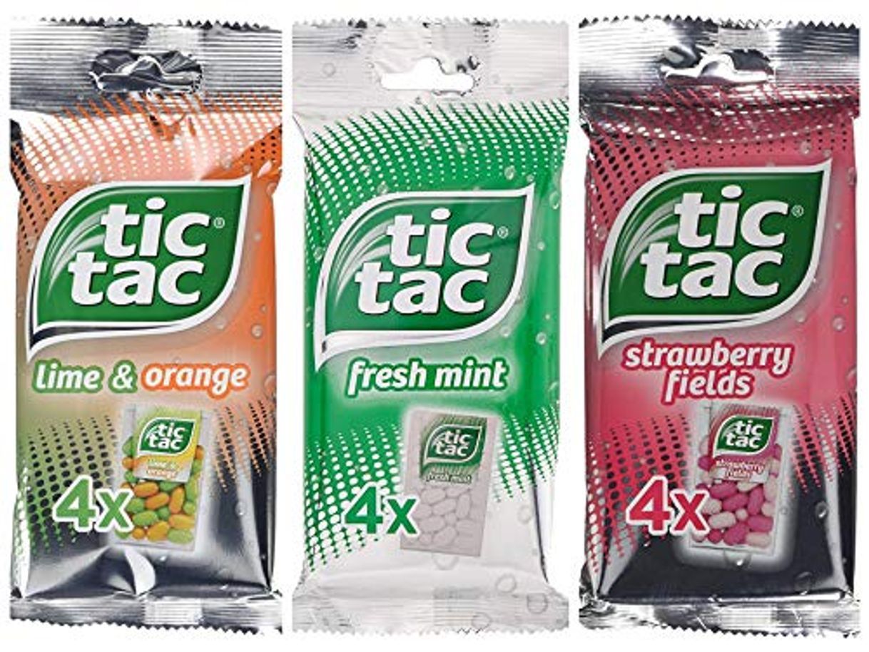 Lugar TicTac 3 x 4 paquetes de caramelos de bolsillo de menta fresca