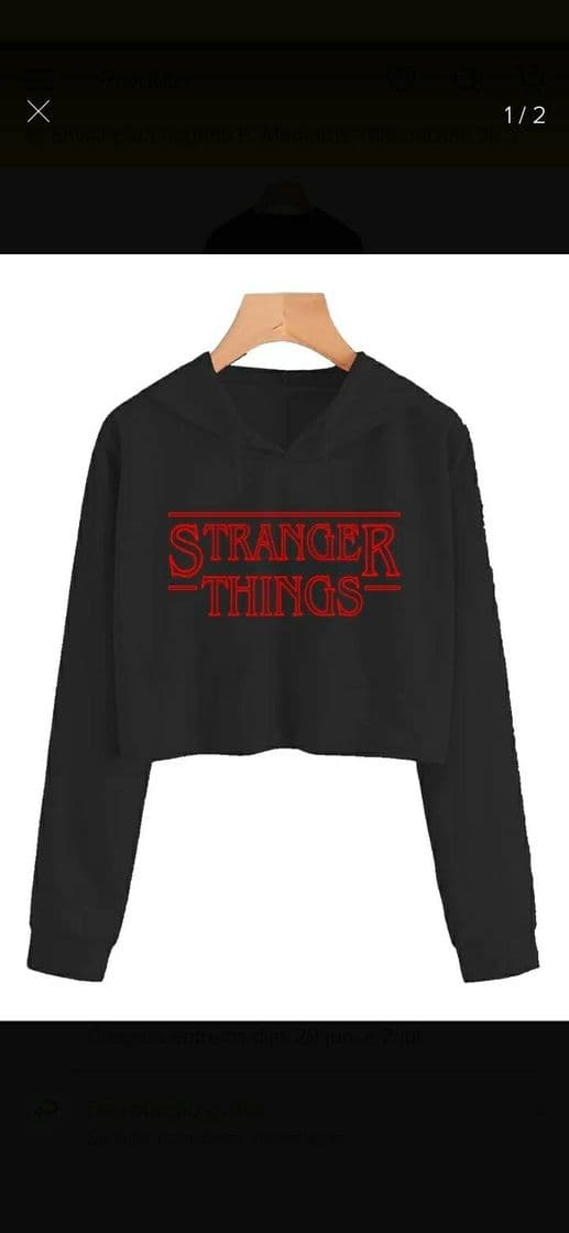 Fashion Cropped Feminino Stranger Things Serie Moletom Blusa Tumblr