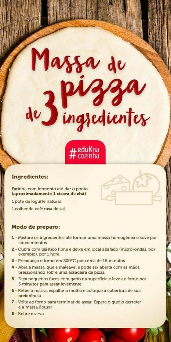 Fashion Pizza de 3 ingredientes 