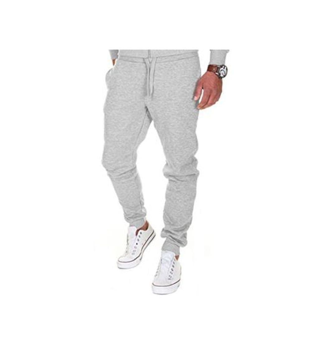 Moda MERISH Pantalones Jogger Hombre Deportivos Joggers Modell 211 Gris M