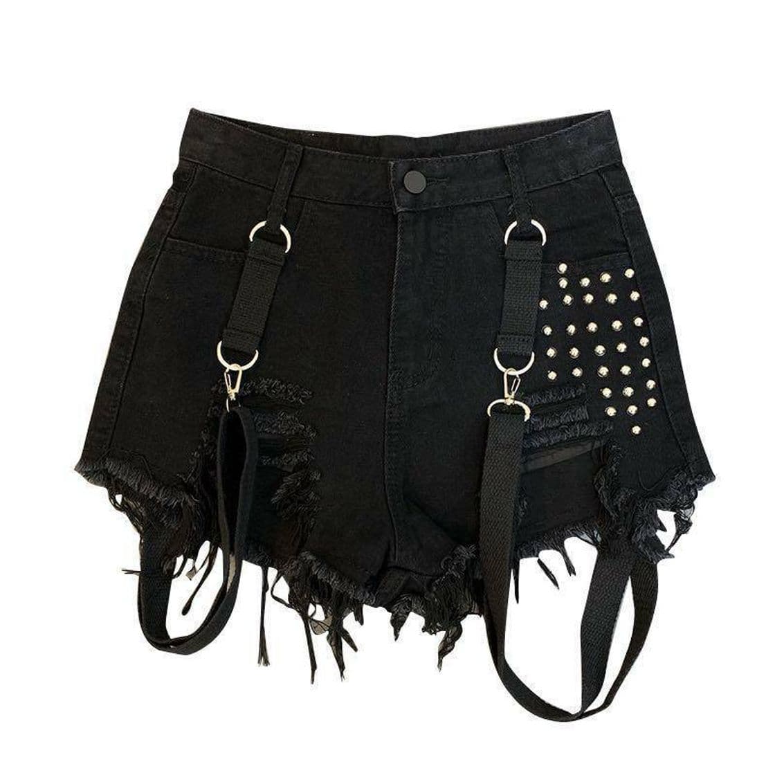 Fashion Black denim shorts