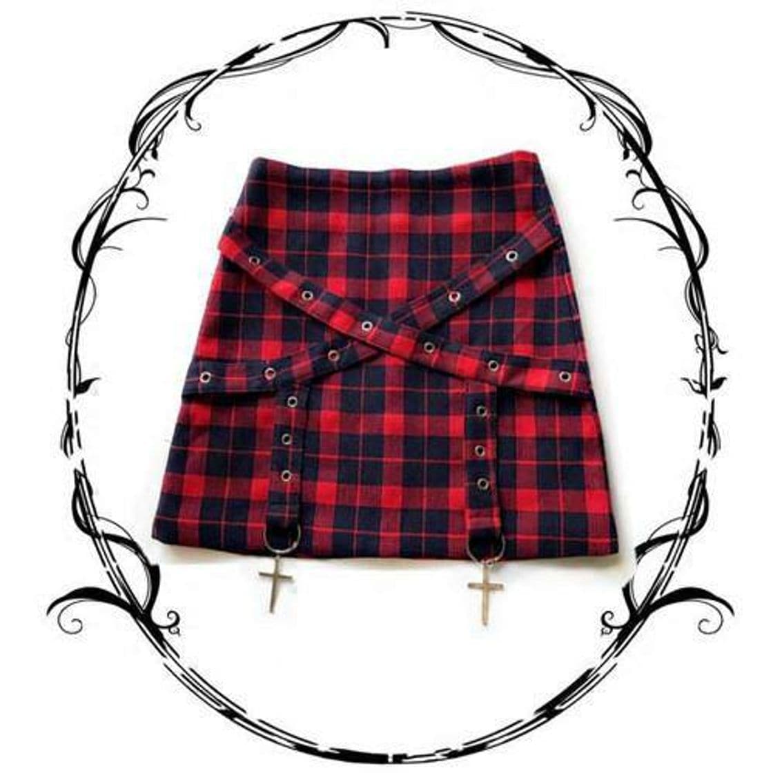 Fashion Plaid cross skirt