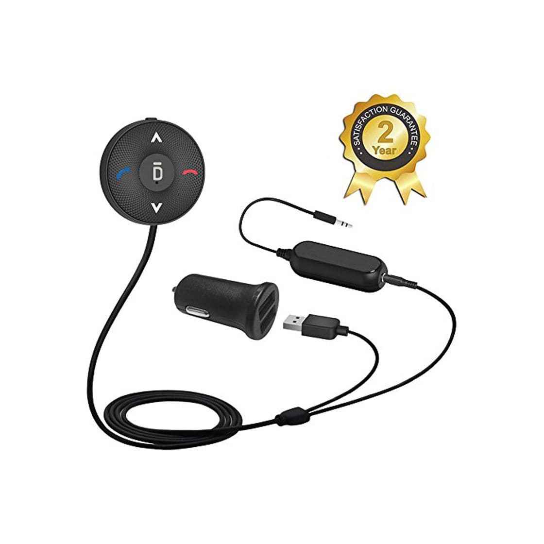 Product Besign BK03 Receptor Bluetooth Kit de Coche Manos Libres, Adaptador Audio Bluetooth