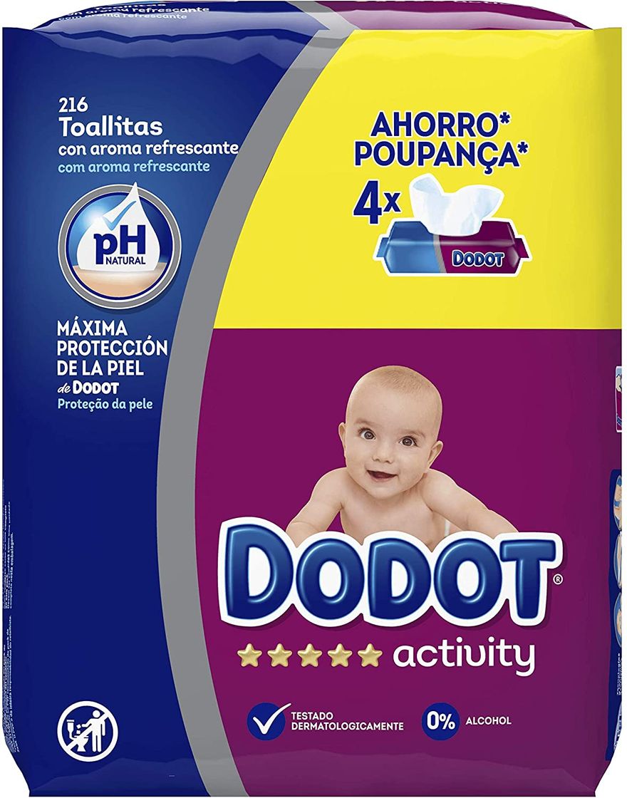 Producto Dodot Activity Toallitas para Bebé 16 Paquetes de 54 Unidades