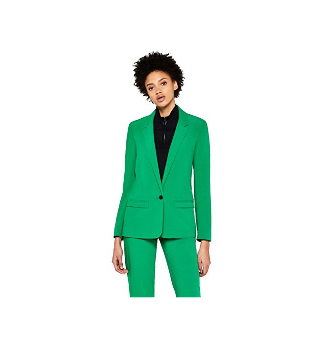 Producto Marca Amazon - find. Chaqueta de Traje Entallada Mujer, Verde