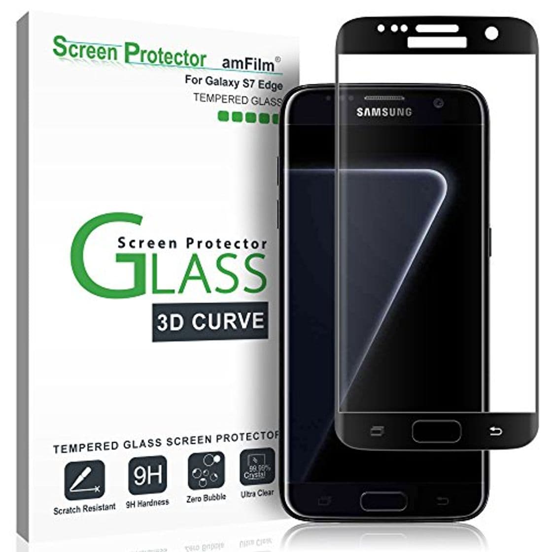 Producto amFilm Protector Pantalla Galaxy S7 Edge, Cobertura Total