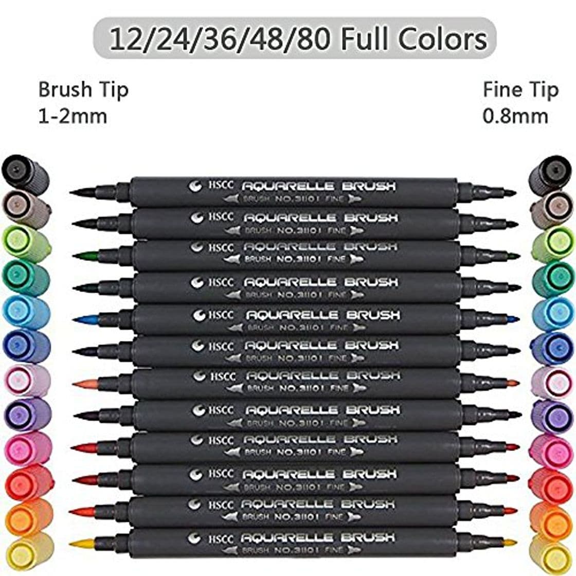 Producto Set de rotuladores con doble punta de pincel - 12/24/36/48/80 colores -