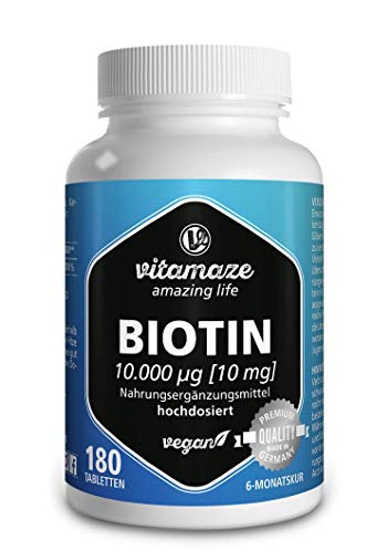 Producto Vitamaze® Biotina 10000 mcg de Alta Dosis y Vegana