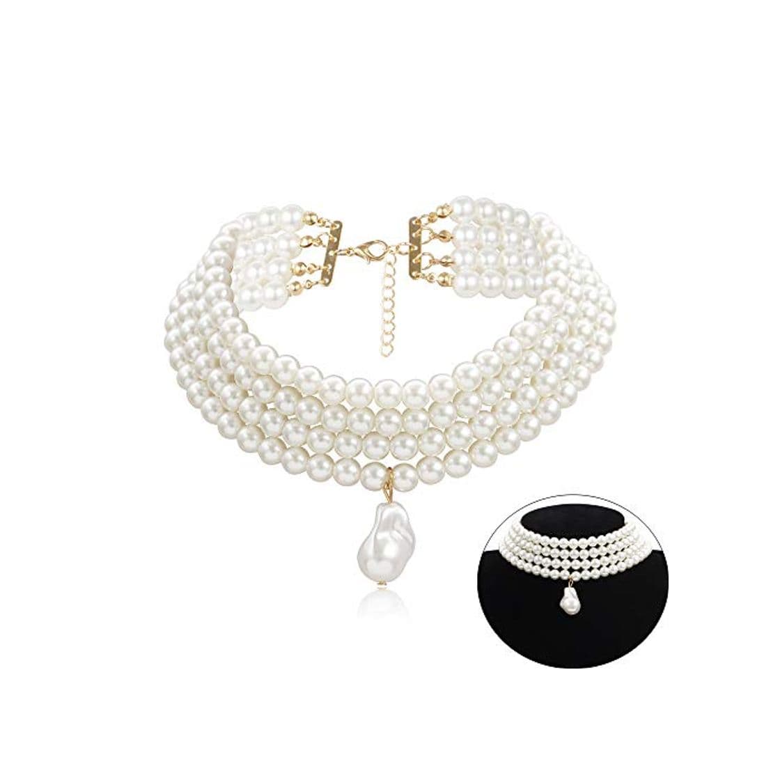 Producto Utopiat audrey style strap flapper costume collar de perlas mujeres inspiradas en BAT's