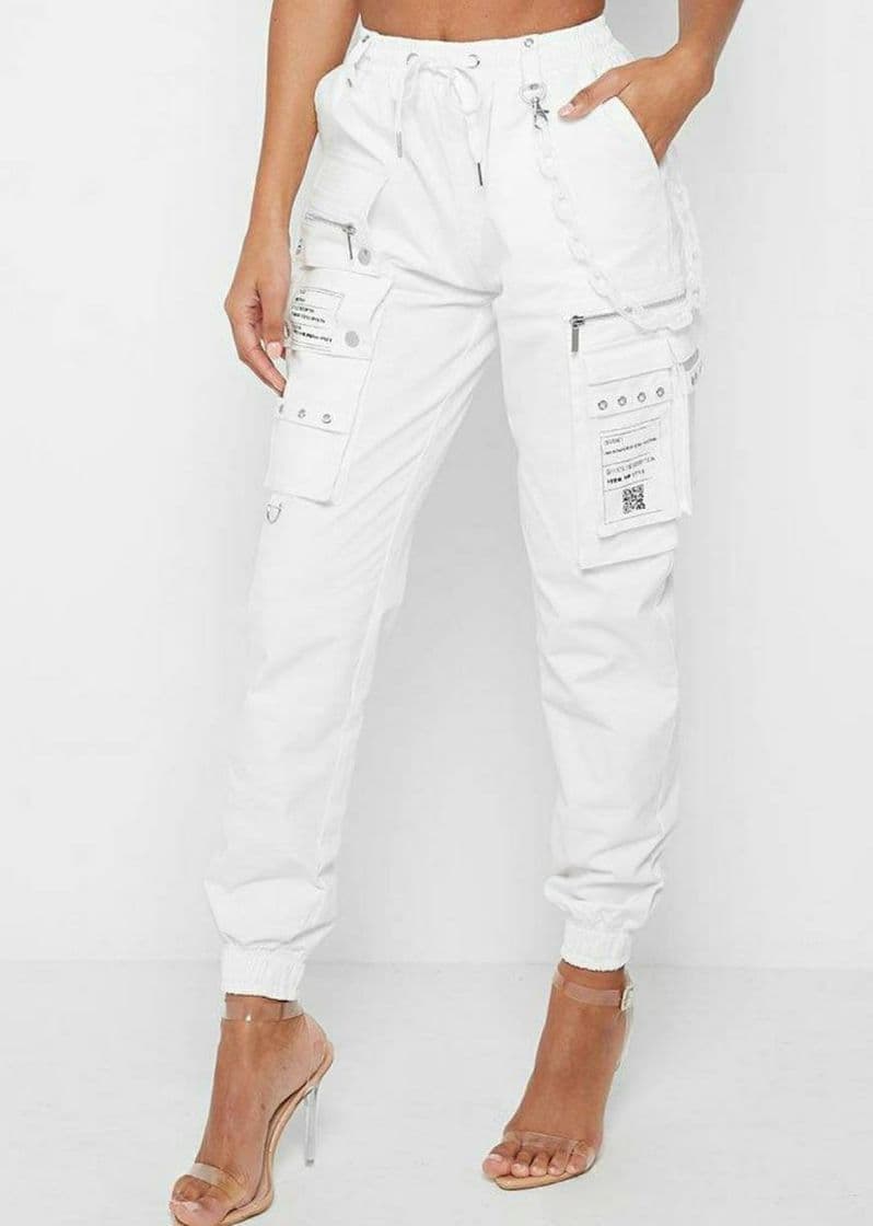 Producto Women's cargo pants with marble chain