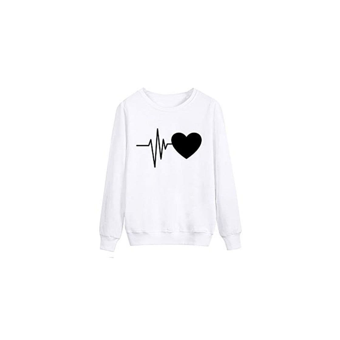 Producto OverDose mujer De Moda De OtoñO De Manga Larga del CorazóN Impreso Jersey Blusa Moda Tops Mejor Venta Camiseta Larga Sudadera