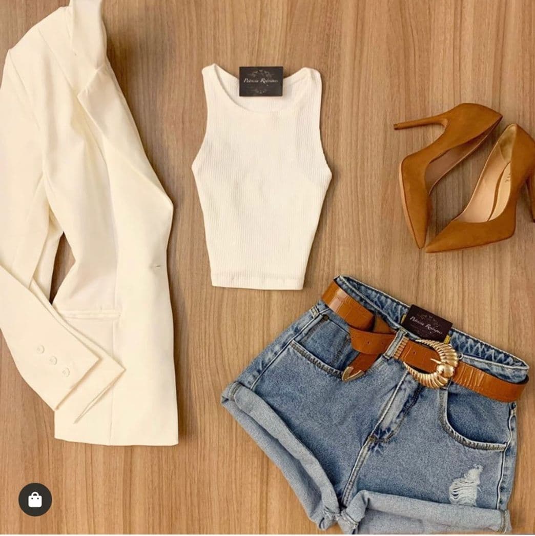 Fashion Conjunto marrom e branco