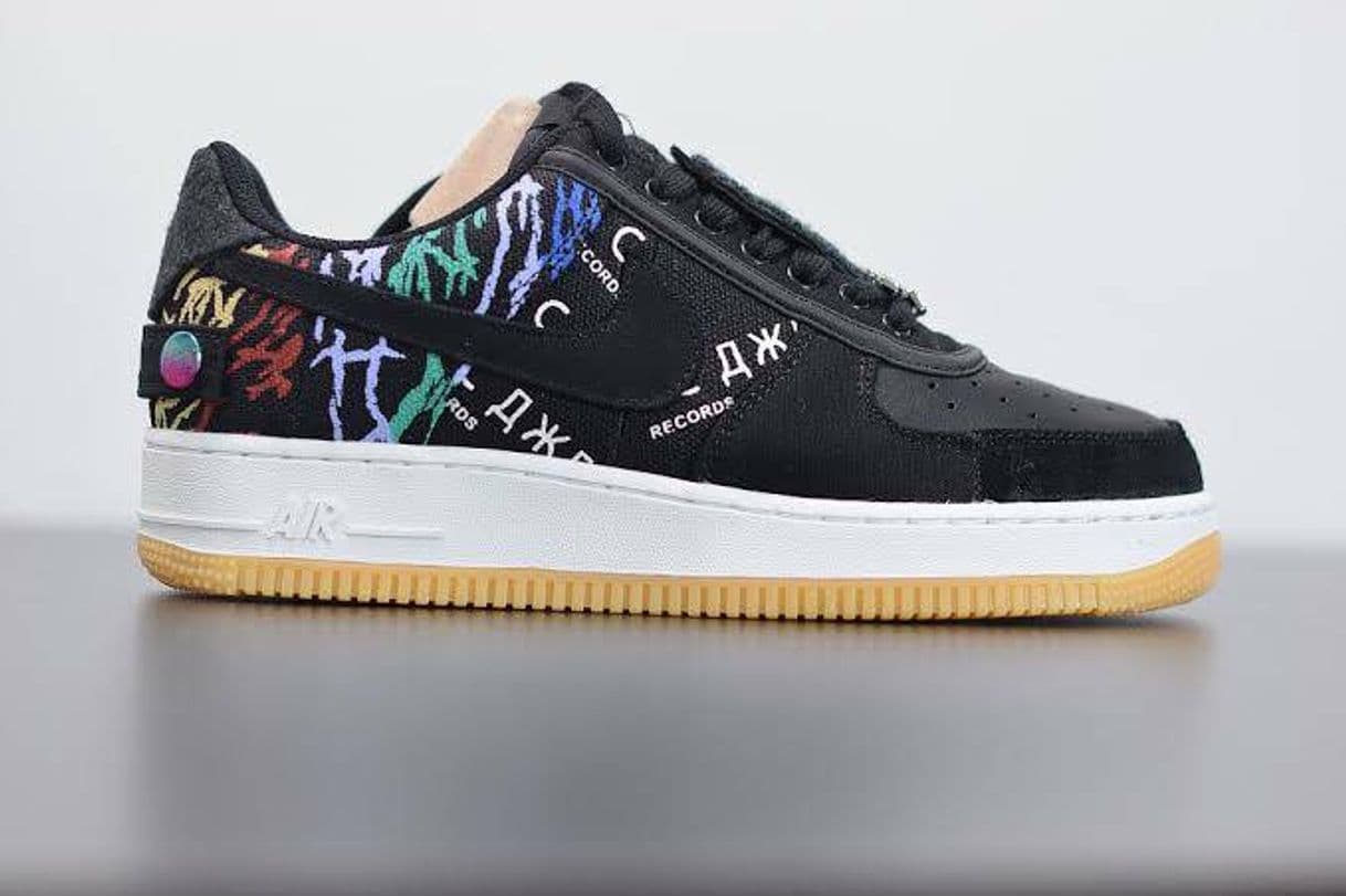 Moda Tenis Air Force 1 Travis Scott Cactus Jack Black Sail

