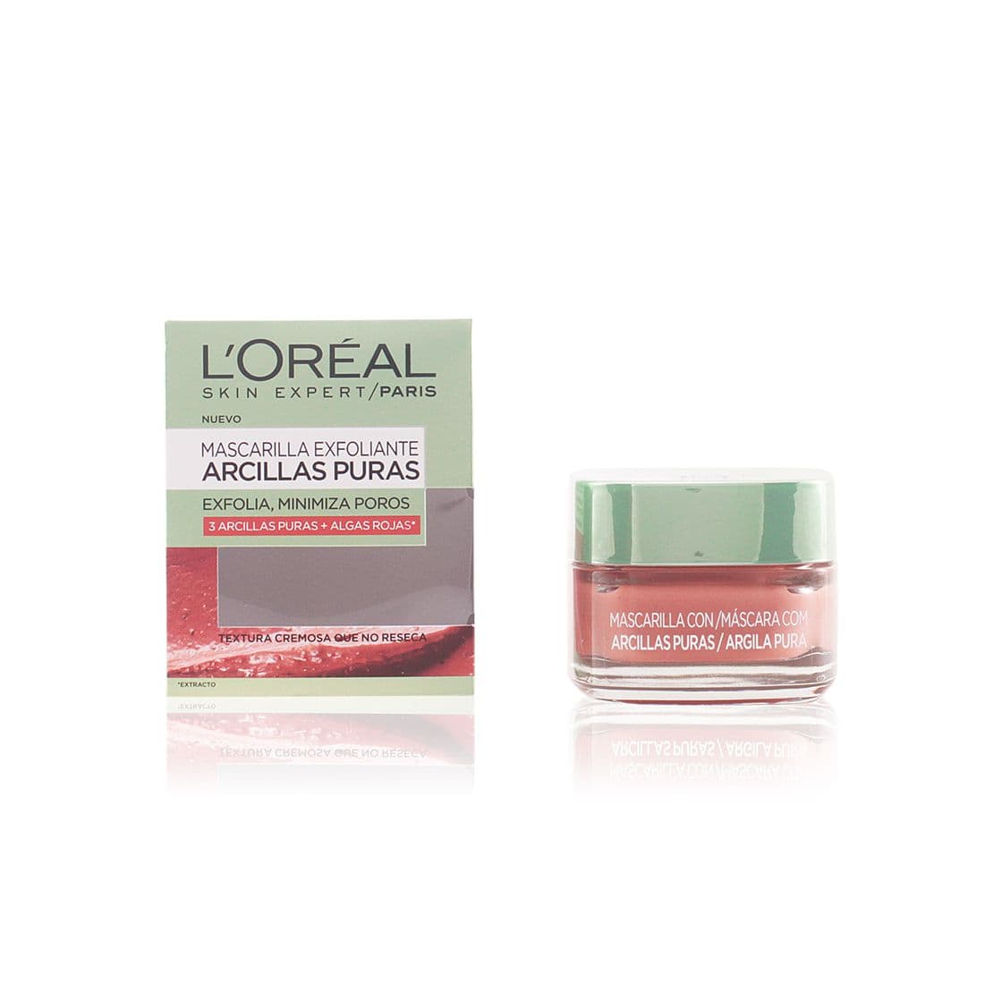 Beauty L'Oréal Paris Mascarilla Facial Exfoliante Arcillas Puras Roja