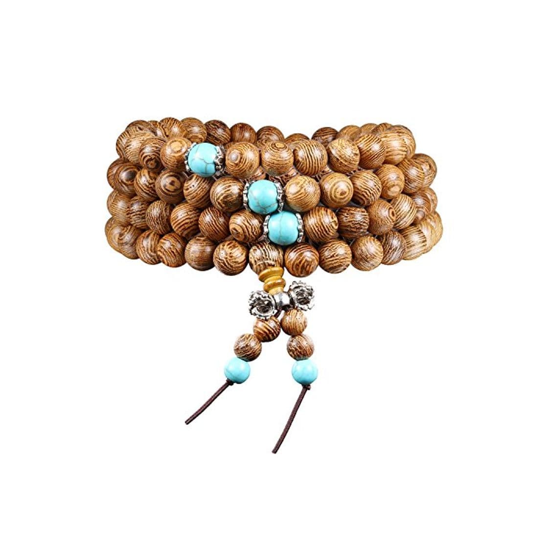 Fashion 108 Beads Bracelet Tibetan Buddhist Buddha Meditation Natural Wood Mala Prayer Bead