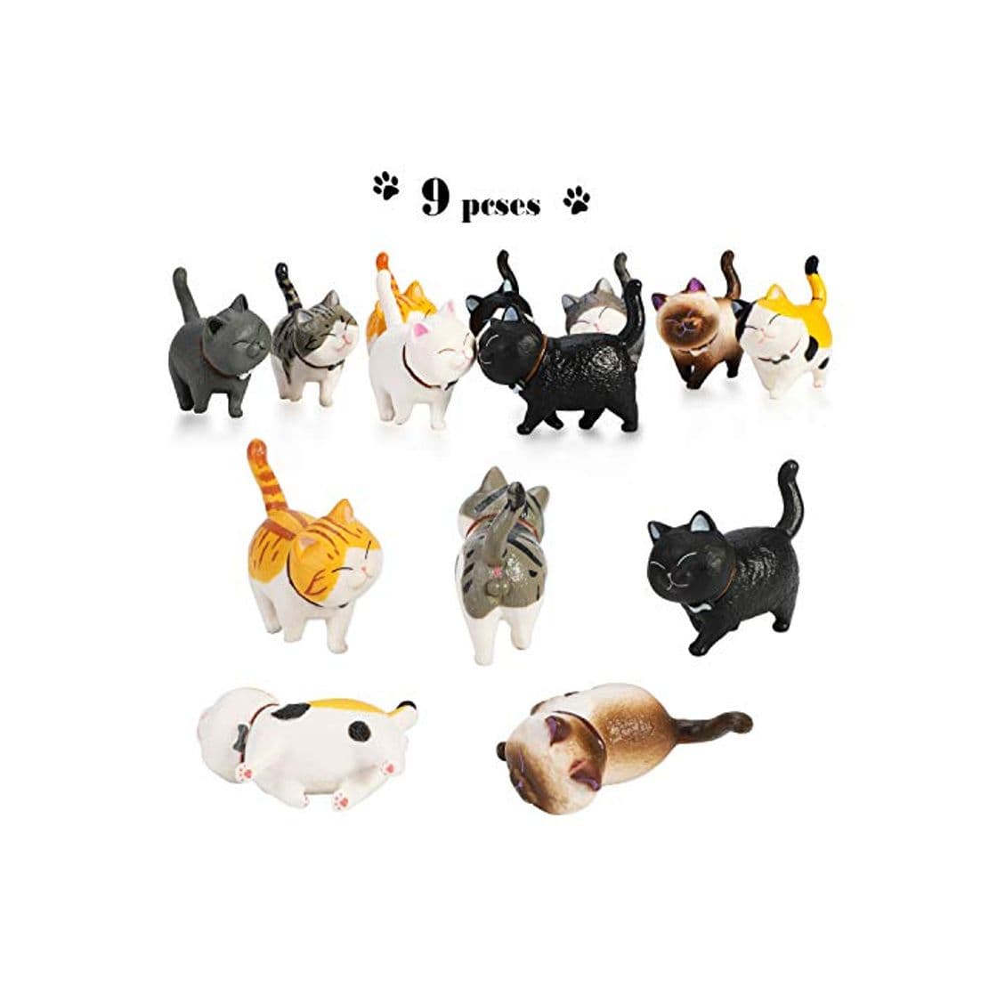 Product Phogary 9PCS Figuras de Gatos realistas