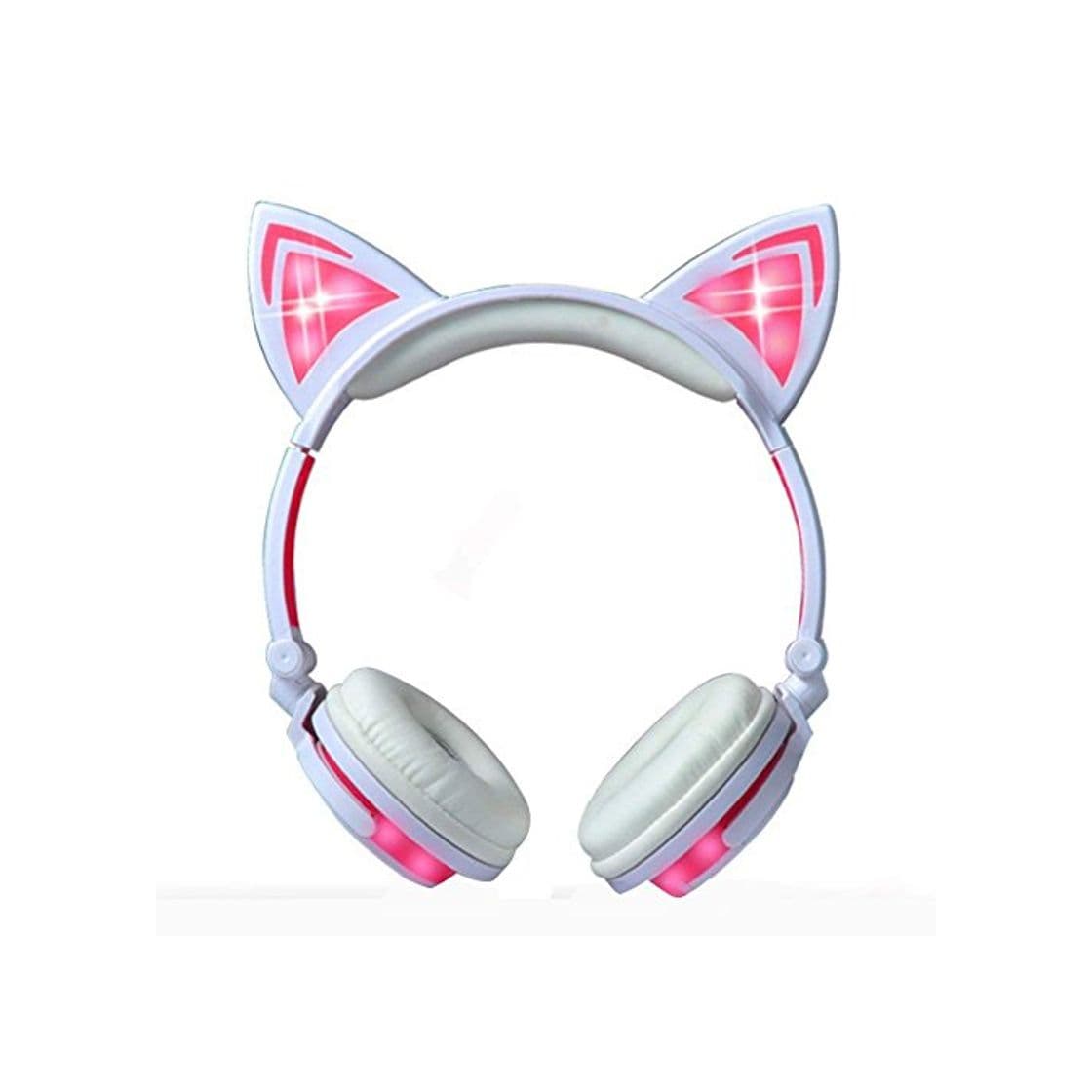 Product Auriculares de Oído de Gato con la Luz del LED y MicrÓFono,Plegable