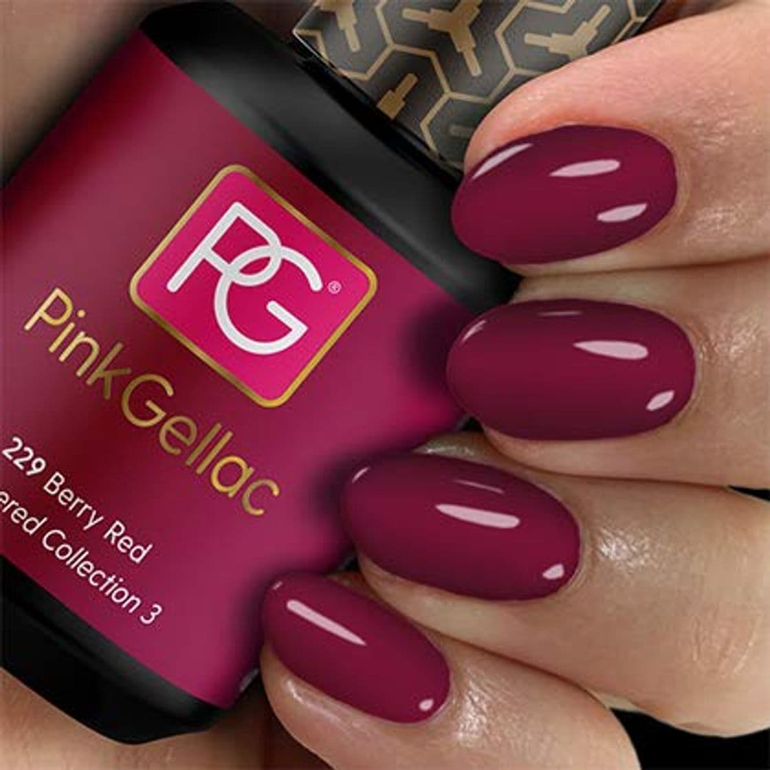 Product Pink Gellac 229 Berry Red Color Esmalte Gel Permanente 14 días