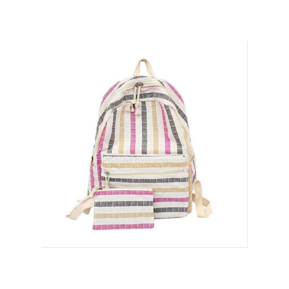 Product WSCXSBB Canvas Backpack Striped Women Bagpack Teenagers Backpacks For Teenage Teen Girls Youth Feminine Backpack Girl Mochila Feminina  Style  Two