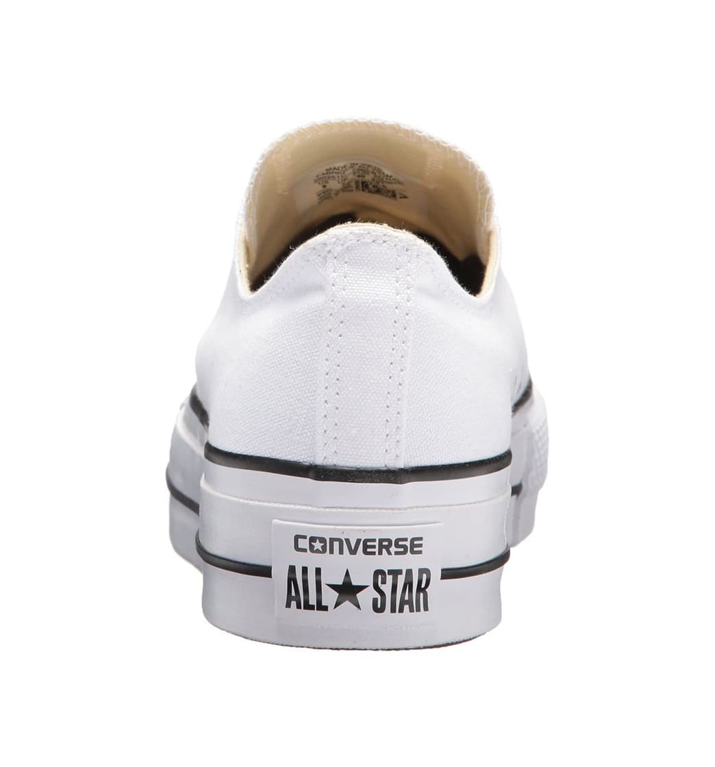 Moda Converse Chuck Taylor CTAS Lift Ox Canvas, Zapatillas para Mujer, Blanco