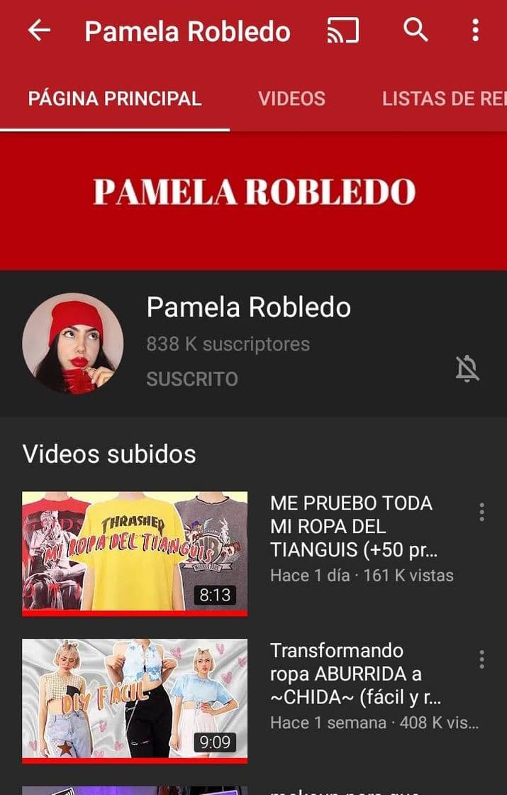 Moda Canal de youtube de Pamela Robledo 