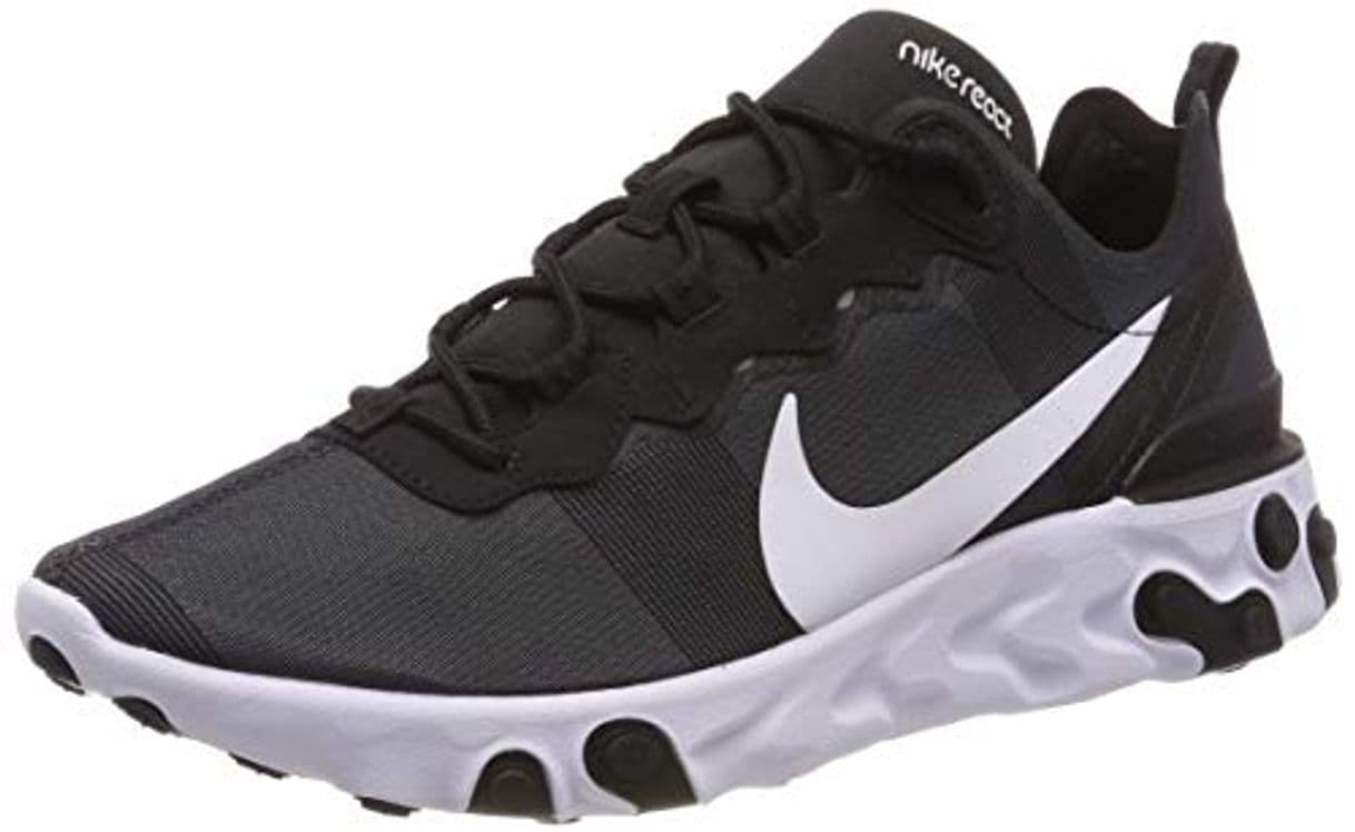 Product Nike React Element 55, Zapatillas de Running para Hombre, Negro