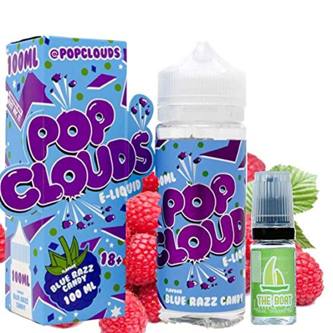 Producto E Liquid POP Clouds Blue Razz 100ml - 70vg 30pg - booster