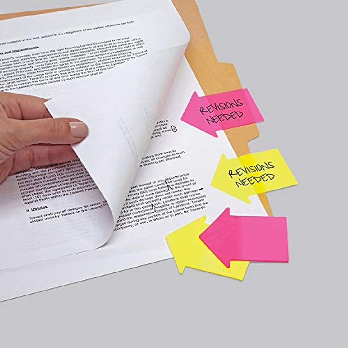 Producto Redi-Tag 21.095 SeeNotes Transparente Film Flecha Banderas de ne-n rosa