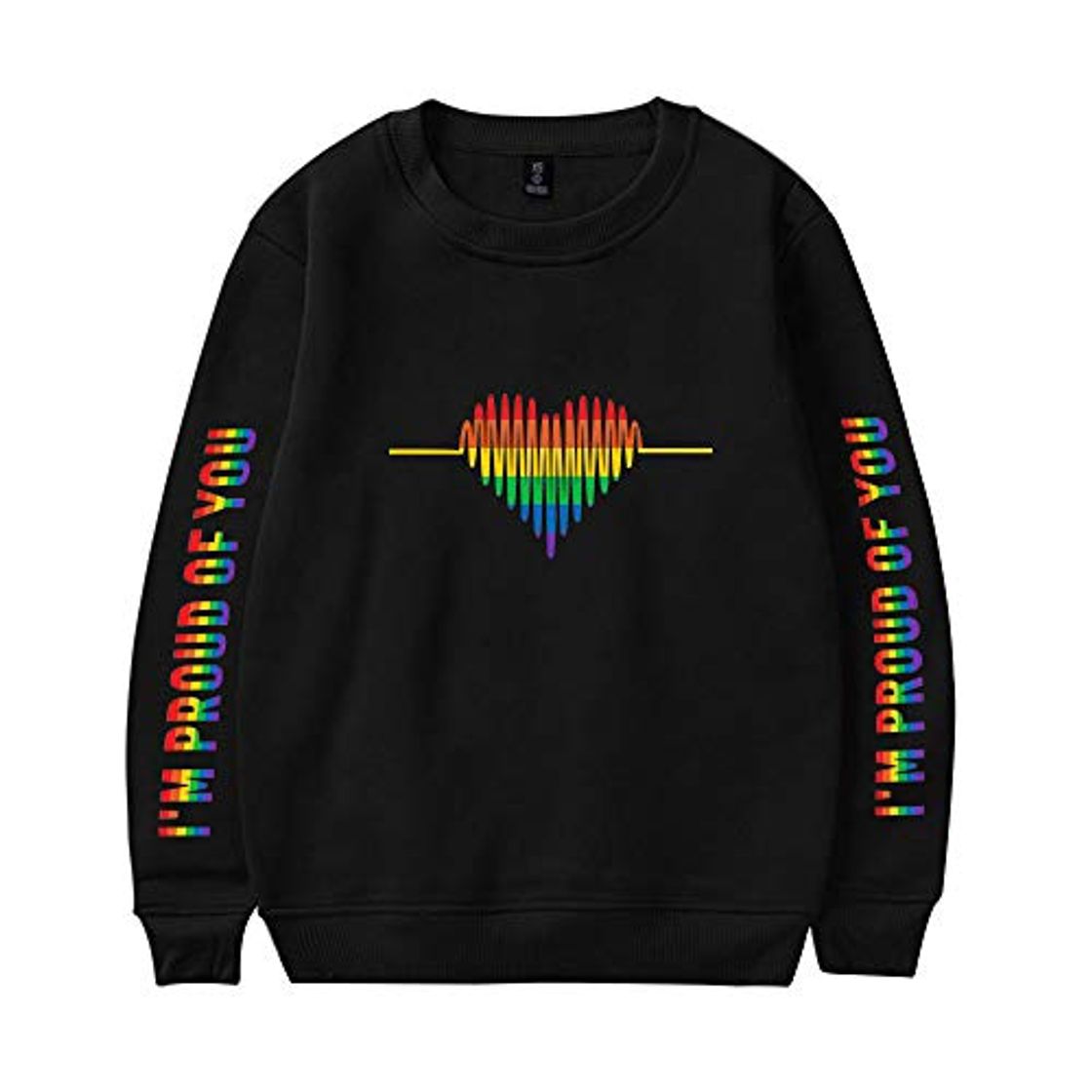 Product Camiseta LGBT Unisex Sudadera Sin Capucha Deporte Hombre Mujer Camisa Cuello Redondo Blusa Manga Larga Pullover Hip Hop Sweatshirt Baggy Jumper Top Sueter Jerseis Shirt A18323WY011XL