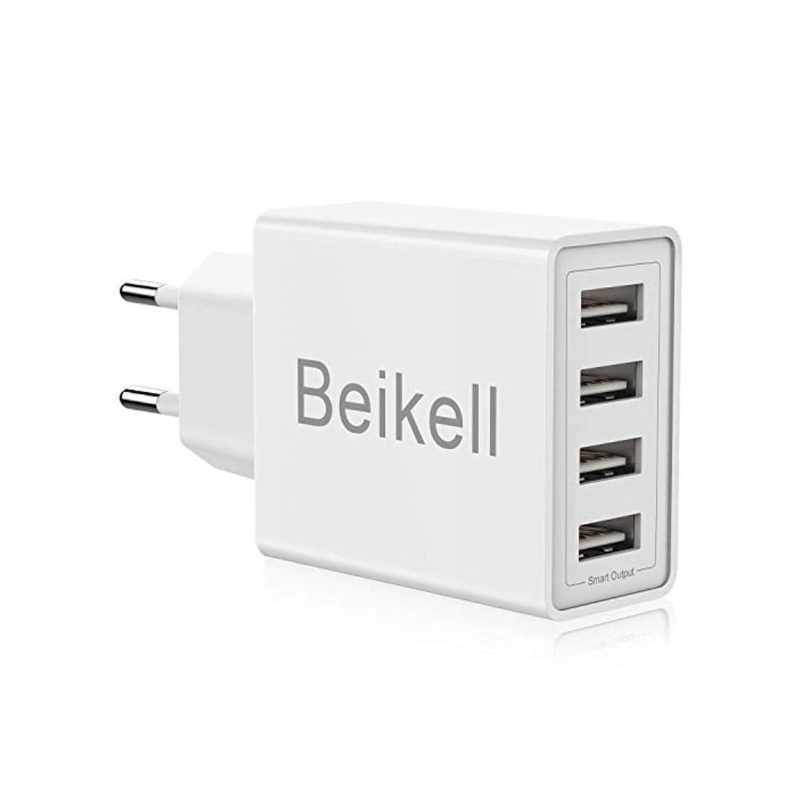 Electrónica Beikell Cargador USB de Pared con 4 Puertos