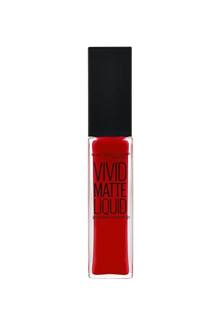 Beauty Maybelline Color Sensational Vivid Matte Liquid 35 Rebel Red barra de labios