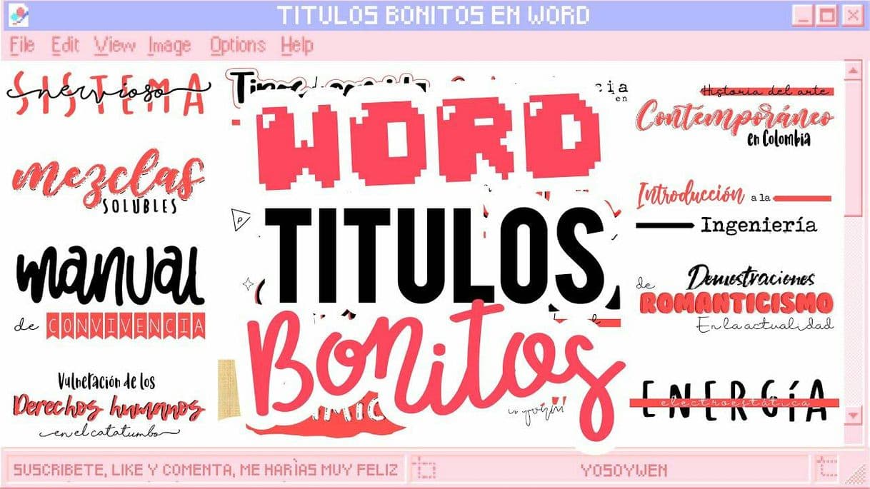 Moda Títulos bonitos en Word