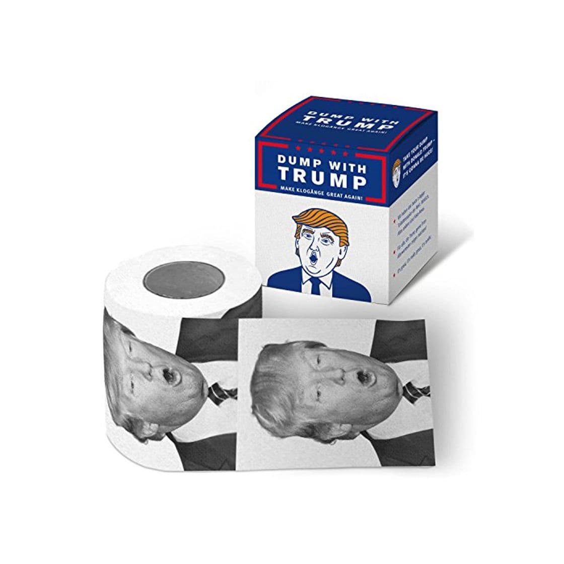 Product Goods & Gadgets - Divertido papel higiénico con dibujos de Trump