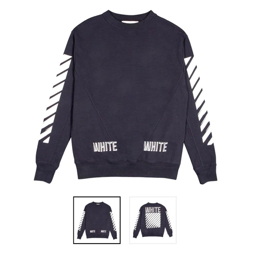 Moda OFF-WHITE 3D Crewneck Navy