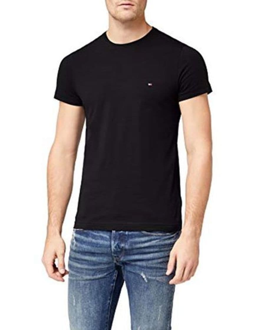 Product Tommy Hilfiger Core Stretch Slim CNECK tee Camiseta, Negro