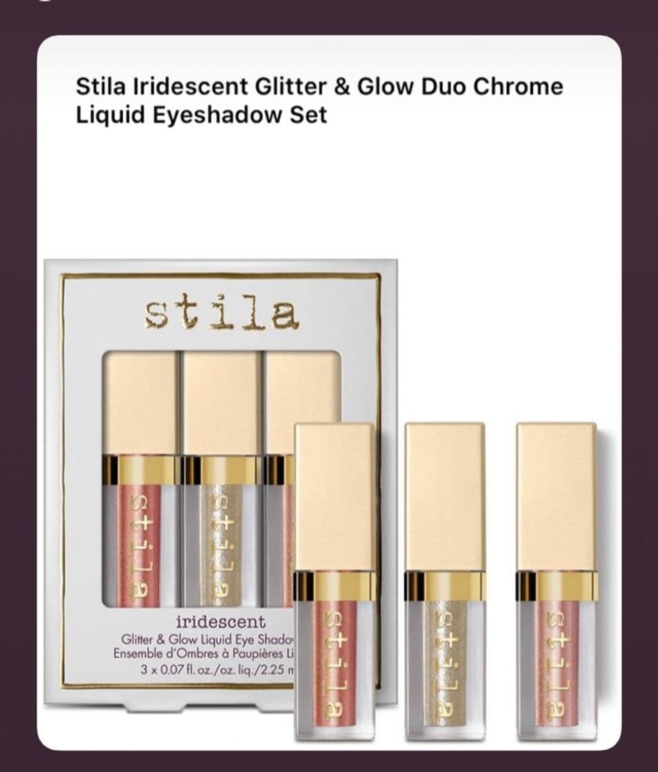 Product Stila Iridescent Glitter & Glow Duo Chrome Liquid Eyeshadow Set