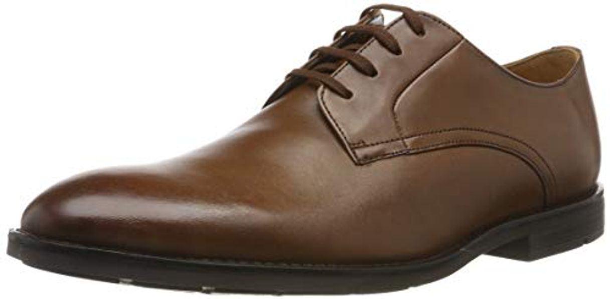 Moda Clarks Ronnie Walk, Zapatos de Cordones Derby para Hombre, Marrón