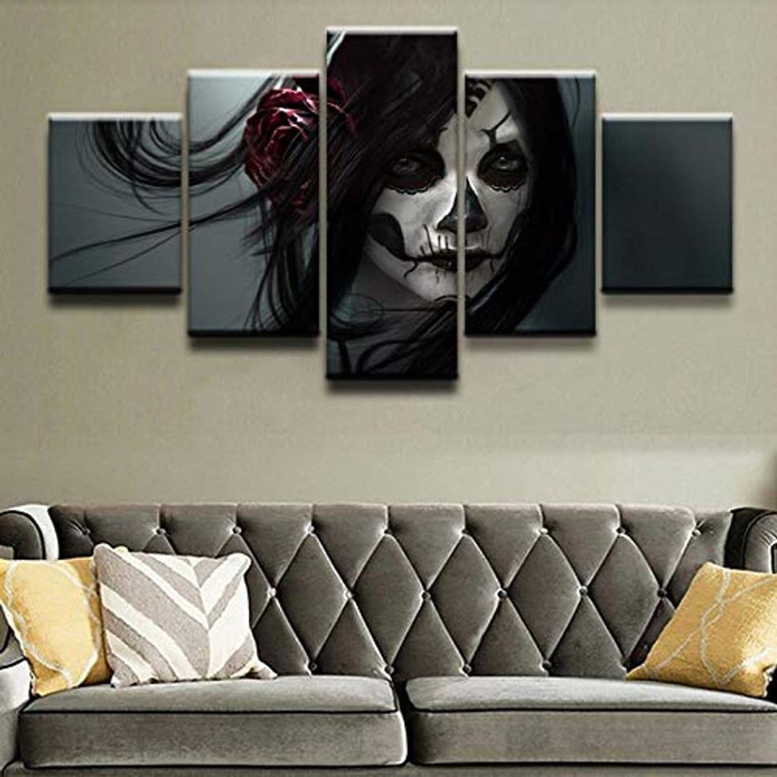 Product ManMan decoración Cuadro En Lienzo 5 Partes Poster Arte De La Pared Imagen Pintura 150*80Cm Cuadros Modulares Impresión En Lienzo Decoración Sala De Estar Arte De La Pared Cartel Decorativo Para El Ho