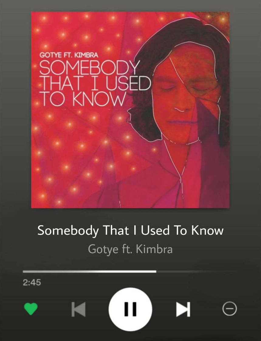 Canción Somebody That I Used To Know