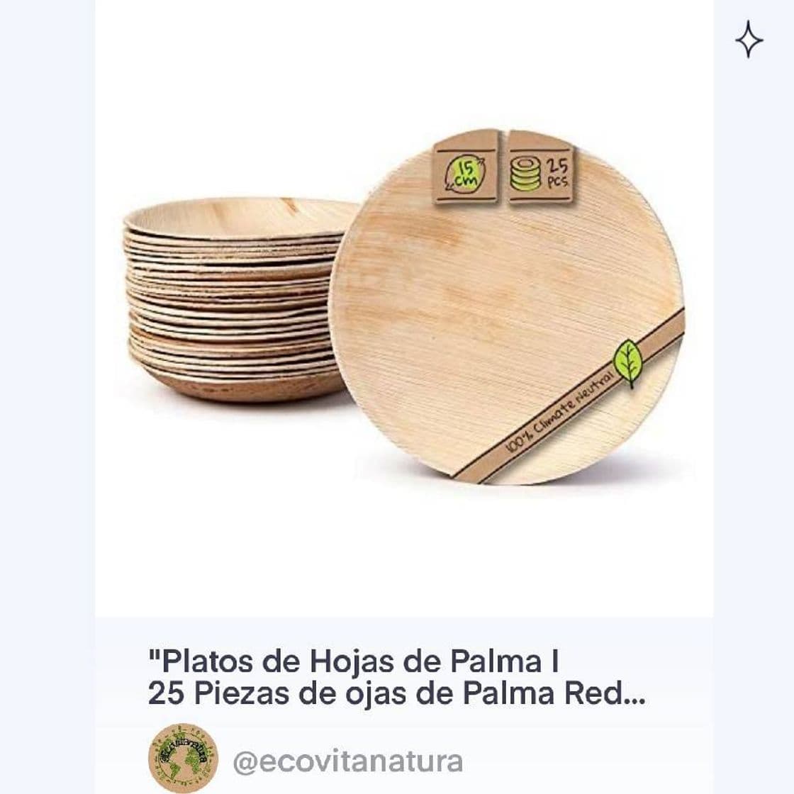 Producto Platos de Hojas de Palma I 25 Piezas

