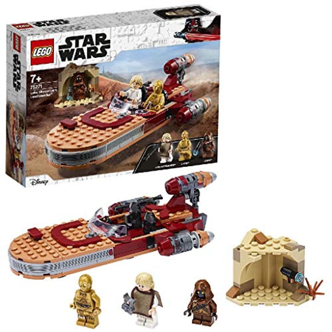 Producto LEGO Star Wars - Speeder Terrestre de Luke Skywalker, Juguete de Construcción