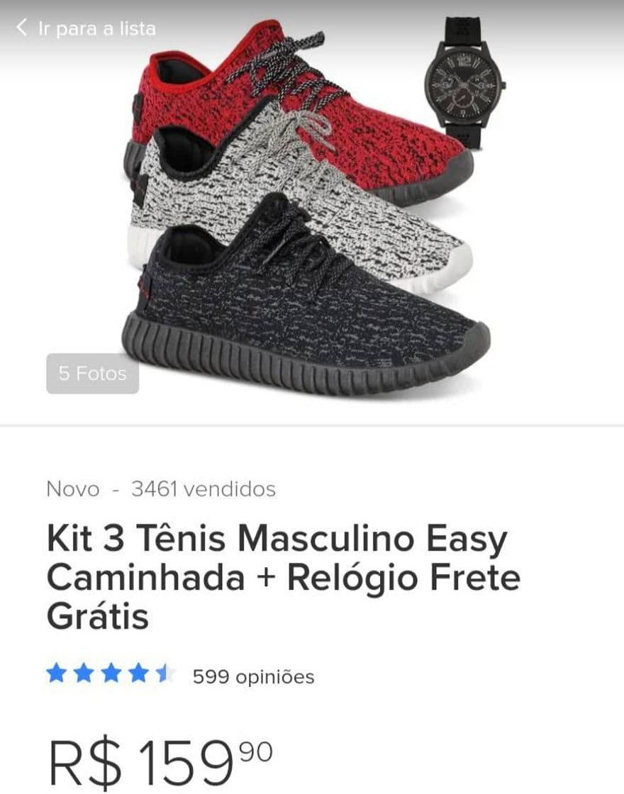 Moda Três tenis masculino easy + relógio grátis 