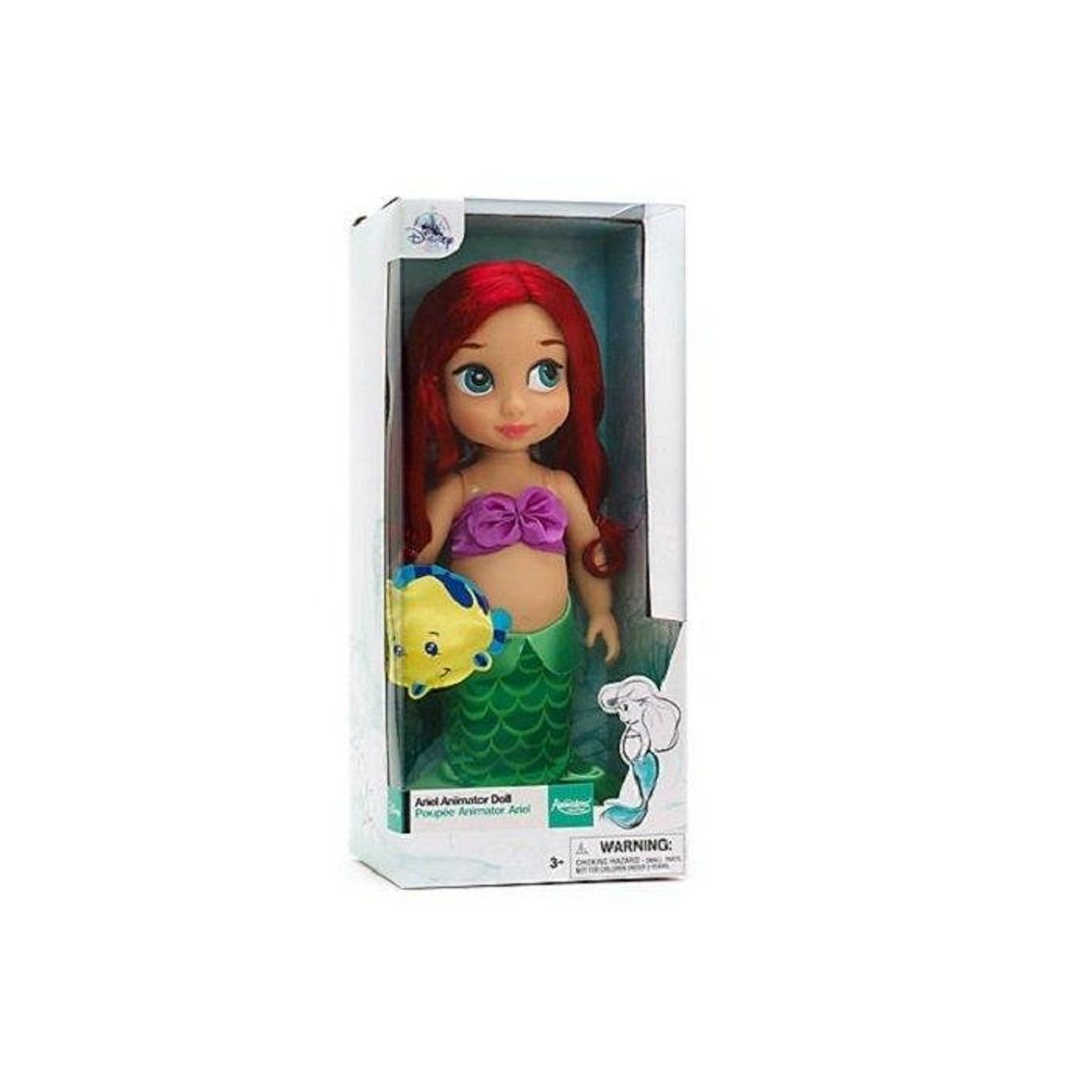 Product Disney oficial The Little Mermaid 39cm Ariel Animator Doll With Flounders