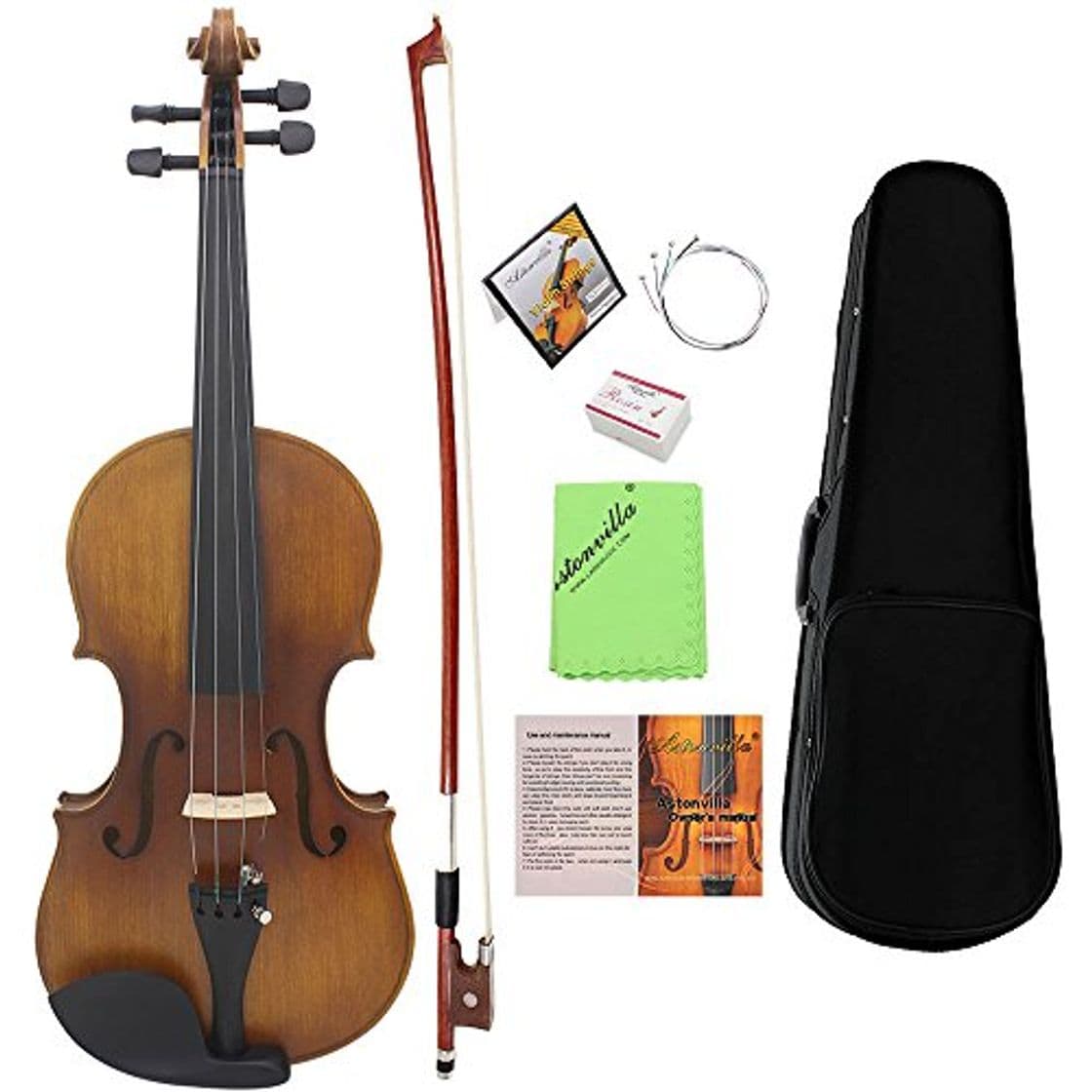 Product ammoon 4/4 Violín de Tamaño Completo Fiddle Acabado Mate Tablero de la