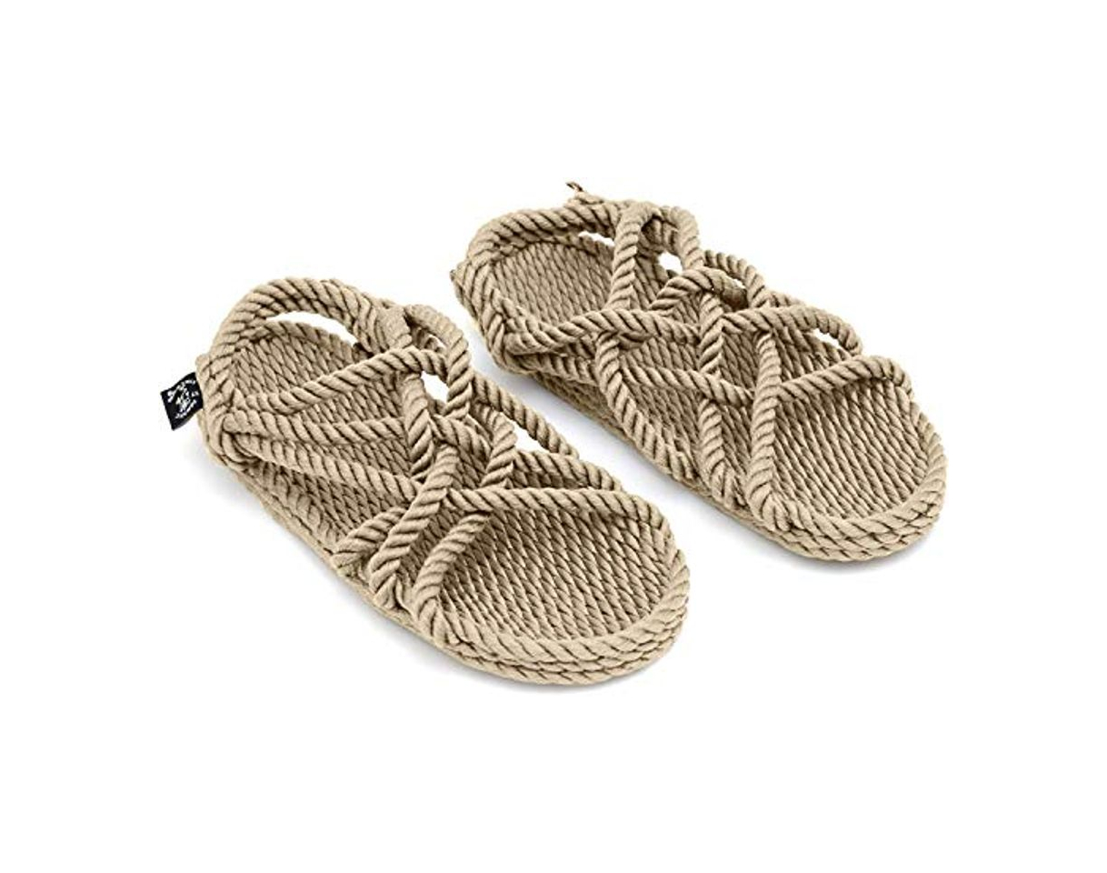 Moda NomadicsJC - Sandalias de Gladiador Unisex Adulto, Beige