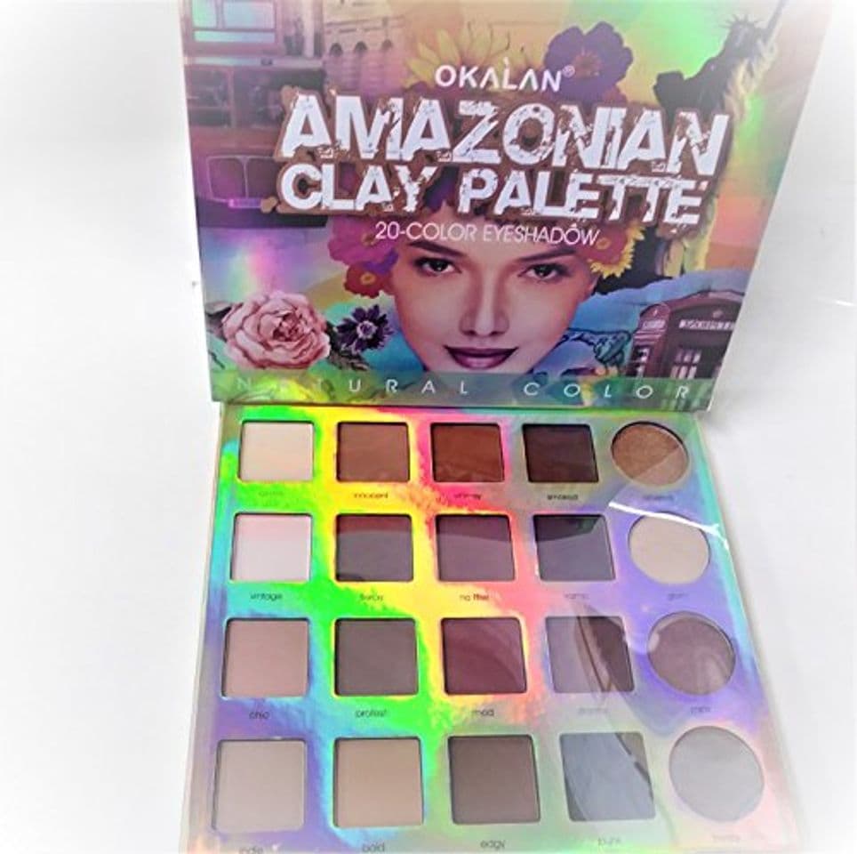 Producto Okalan Maquillaje de arcilla amazónica paleta de 20 colores Eyesharow