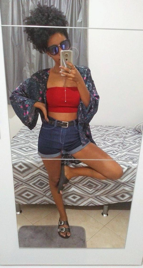 Moda Look com kimono 