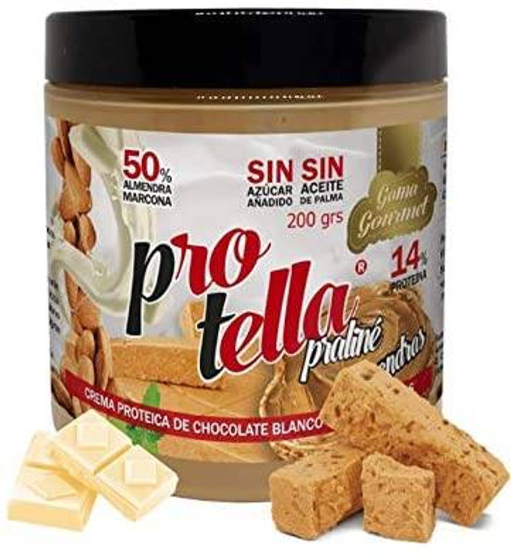 Producto Amazon Protella crema de chocolate blanco con almendras